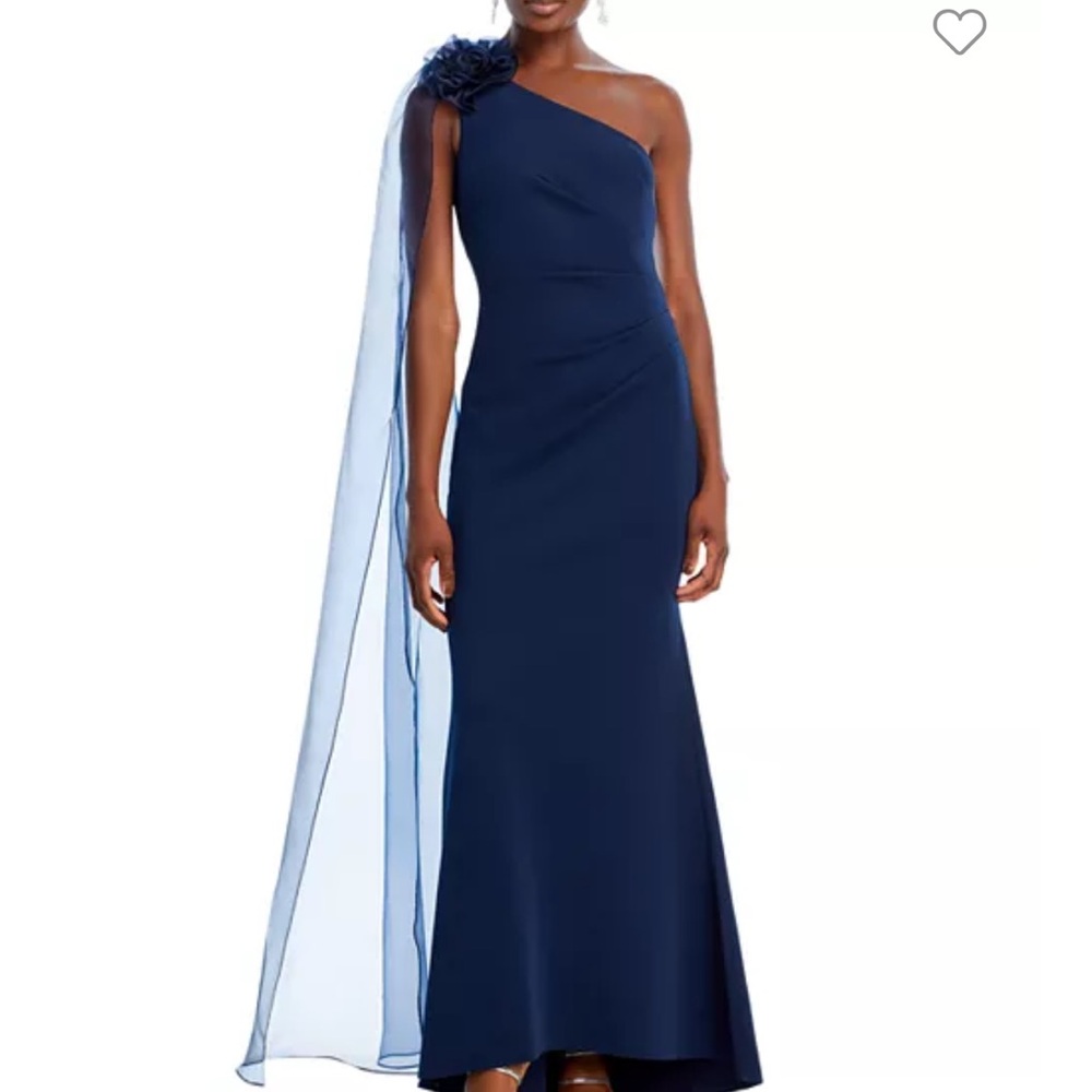 Eliza J cape mermaid gown.  Navy blue. Size 10